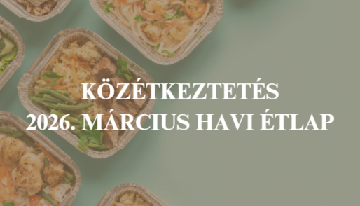 Közétkeztetés - 2026. március havi étlap