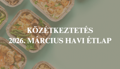 Közétkeztetés - 2026. március havi étlap